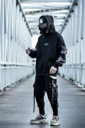Japanese Streetwear Men'S Techwear Hoodie