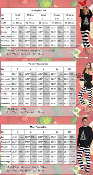 Christmas Couple Pajamasmatching Sets Adults Long Sleeve Set Xmas Striped Pajamas Men Women Plaid Pjs Sleepwear