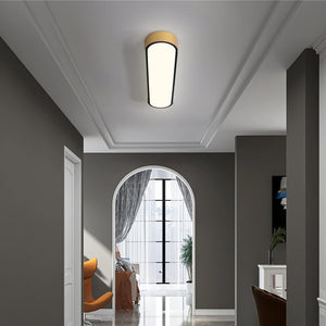 Dimmable LED Ceiling Lights Modern Acrylic Linear LED Ceiling Lamp 2.3FT Semi Flush Mount Wraparound Shape Lighting Fixture with Remote Control for Kitchen Dining Living Room (36W/3000-6500K)