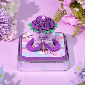 Paper Sculpture Calendar Rose 3D Sticky Notes Desktop Ornament