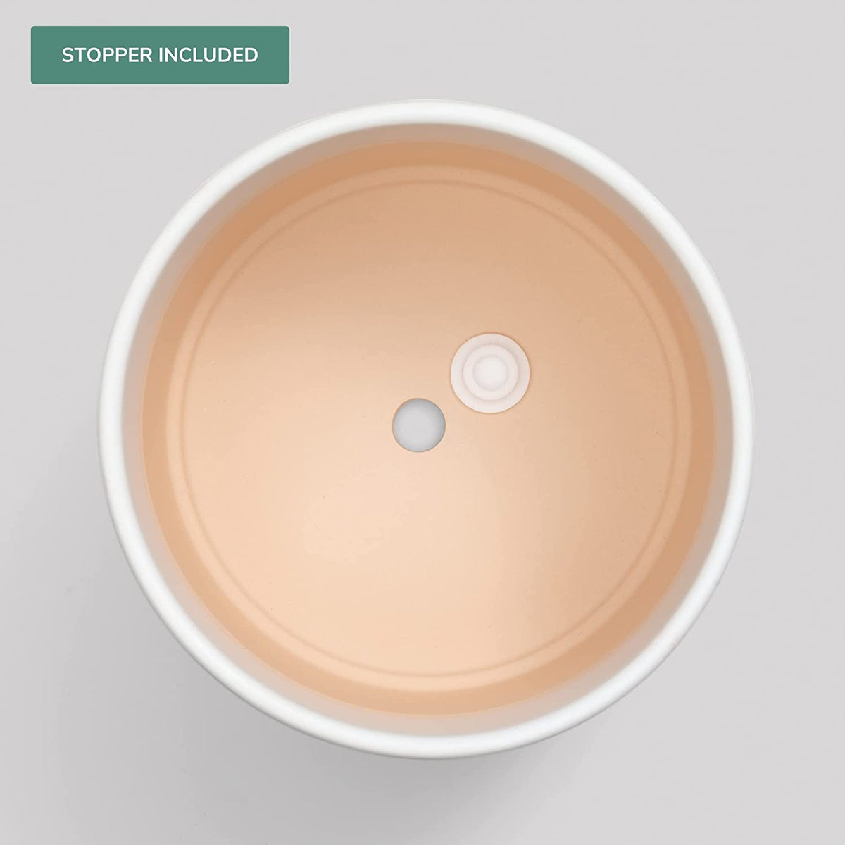 12 Inch Blue Ceramic Planter. Classic Cylinder Plant Pot for House Plants and Indoor Plants (Drainage + Stopper Included).