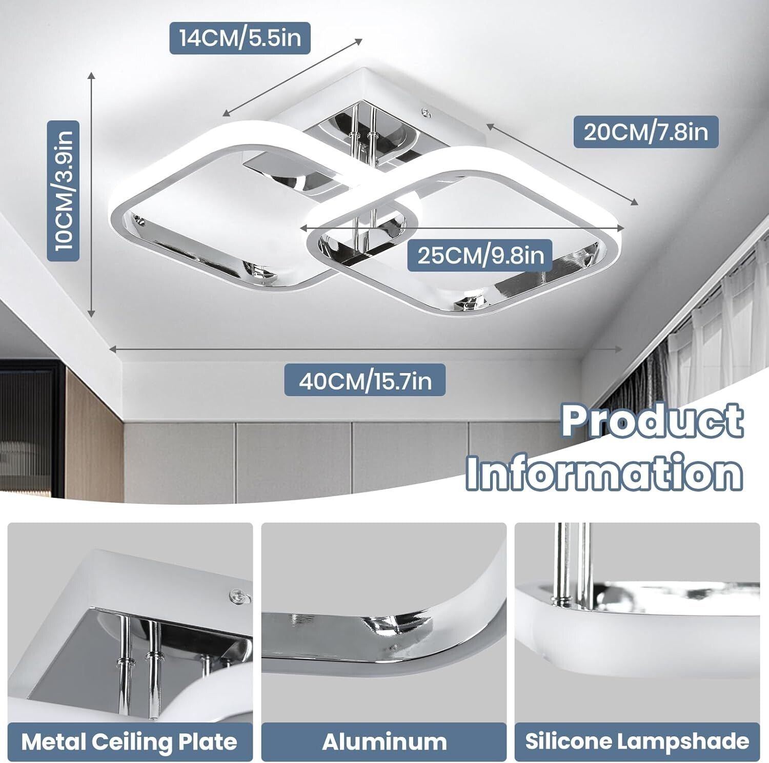 Lamparas De Techo LED Modernas Interior Para Cocina Sala Dormitorio Baño 6000K