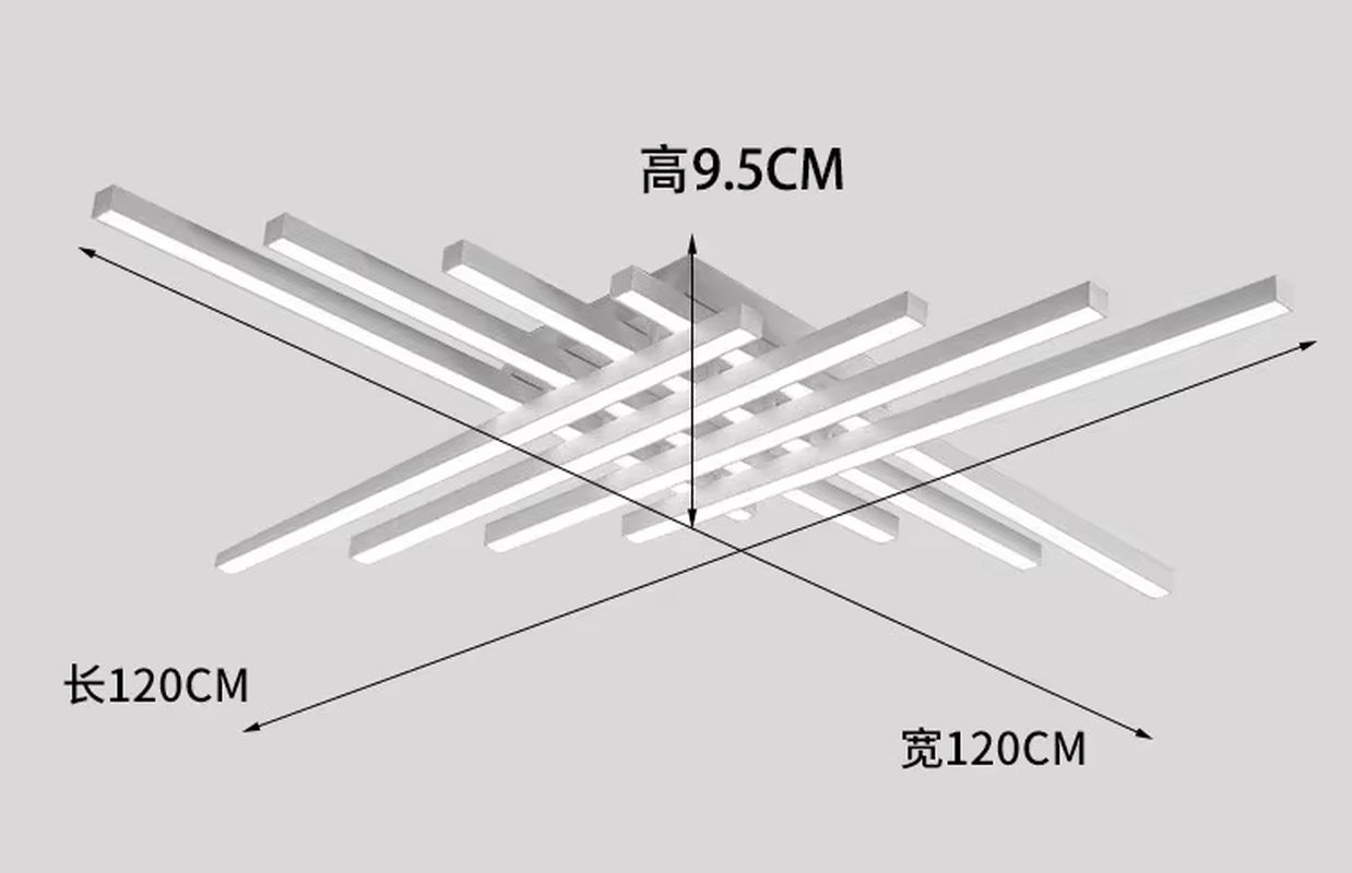 Nordic Minimalist Creative Led Ceiling Lamp Strip Lights Black Chandelier Square Bedroom Lamps Living Room Lamp Led Ceiling Lamp