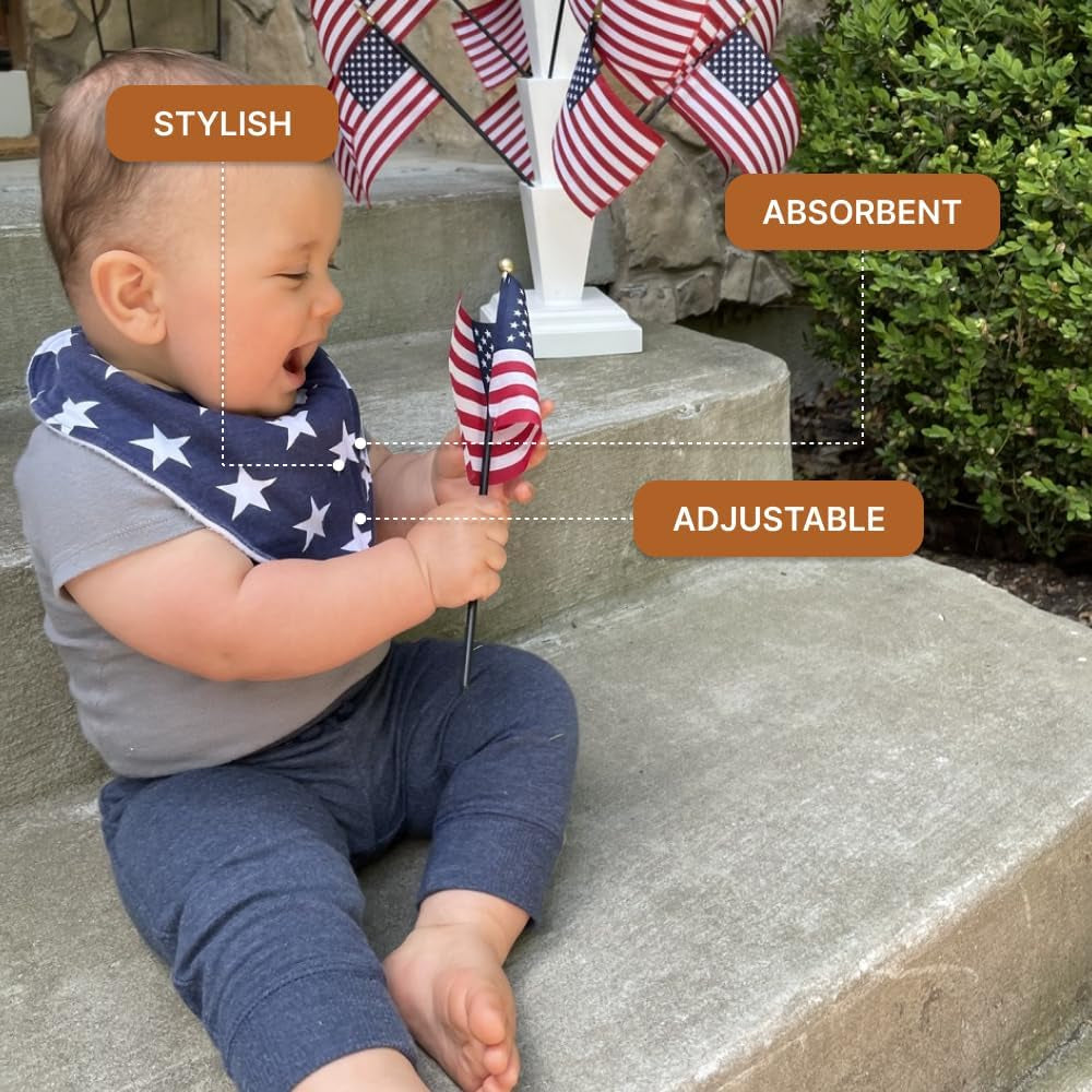 Parker Baby Bandana Drool Bibs 4 Pack Baby Bibs for Boys, Girls, Unisex