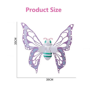 Electric Butterfly Wings Moving Elf Wing with Light Fairy Wings for Kids Birthday Christmas Cosplay Dress up Angel Girls Toy